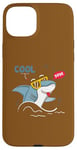 Coque pour iPhone 15 Plus Cool Dude – Soyez votre auto-rester au frais – Requin cool avec lunettes