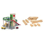 BRIO World Parking Garage compatible with all BRIO train sets & World - Expansion Pack - Beginner Wooden Train Track for Kids Age 3 Years and Up, Compatible with all BRIO Train Sets