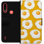 Lommeboketui til Motorola Moto E7 Power med Stekt egg motiv