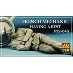 Copper State Models - French Mechanic Naving A Restmaquette Figurine French Mechanic Naving A Rest Copper State Models F32-048 1/32ème Maquette Char Promo Figurine Miniature