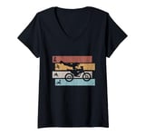 Womens Motocross Racer Dirt Bike Off Road Motorcycle Extreme Sport V-Neck T-Shirt