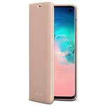 CASEZA Etui Galaxy S10 Rose Gold Cuir Végétalien Oslo Housse Folio à Rabat Portefeuille Livre en Simili Cuir Haut de Gamme pour Samsung Galaxy S 10 (6,1'') - Ultra Mince avec Fermeture Magnétique