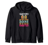 Womens I Survived Reading Banned Books And All I Got Was Sma Zip Hoodie