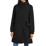 YFFUSHI Femme Veste Imperméable Coupe-vent d'Extérieur Léger et Respirant Veste de Pluie à Capuche Trench-coat Mi-long