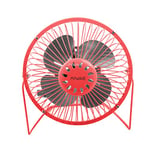 MY WAVE - Mini Ventilateur USB - Rouge - Ventilateur de Table 5 V - Transport Facile - Interrupteur 1 Vitesse - Dimensions 14,9 x 9,6 x 14,6 cm