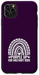 Coque pour iPhone 11 Pro Max Purple Up For Military Kids Sensibilisation Militaire Enfant Arc-en-ciel