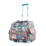 Olympia U.S.A. Deluxe Fashion Rolling Overnighter, Paisley, One Size, Paisley, One Size, Deluxe Fashion Rolling Overnighter