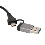 USB To Ethernet RJ45 Adapter Support 10 100 1000Mbps Stable Chip Silver Gray QCS