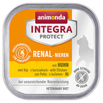 Integra Protect reins pour chat d’animonda, nourriture humide en cas d’insuffisance rénale chronique, au poulet, 16 x 100 g