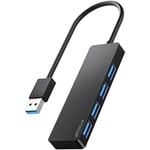 ANYPLUS Hub USB, 4 Porta Adattatore Multipresa USB 3.0,5Gbps Sdoppiatore USB per Desktop, Laptop, Xbox, Flash Drive, HDD, Console, Stampante, PC, Tastiera, HP, Dell