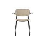 Co Dining Chair Fully Upholstered With Armrest, Dark Stained Oak/bouclé 02