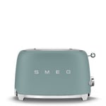 Grille Pain Toaster 2 Fentes 950W 3 Programmes Vert Émeraude Mat SMEG