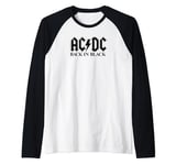 AC/DC Rock Music Band Back In Black Logo Manche Raglan