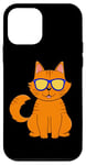 Coque pour iPhone 12 mini Chat orange pour papa, chaton amusant pour enfants, moustaches