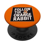 Follow the Orange Rabbit - Bitcoin Cryptocurrency Crypto PopSockets Adhesive PopGrip