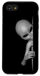 iPhone SE (2020) / 7 / 8 Grey Alien Peeking - Zeta Reticuli Ufonaut - UFO Abduction Case