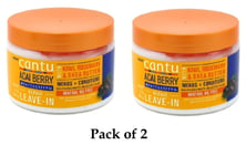 2x Cantu Acai Berry Leave-In Revitalizing Repair Cream 12 oz/340g