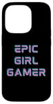 iPhone 14 Pro Retro Epic Gamer Girl Cool Gaming Stuff for Women Girls Y2K Case