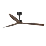 Just Fan Matt Black Wood ceiling fan 3 Blades 178cm