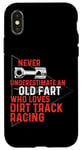 iPhone X/XS Dirt Track Racing Race Dad Vintage Never Underestimate An Case