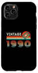 Coque pour iPhone 11 Pro Vintage 1990 Anniversaire Rétro Cassette Tape 34 Ans Cadeaux