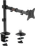 Single Monitor Stand for 13-32" Screens, Monitor Mount with Desk Clamp, Height A