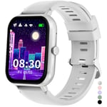 JUBUNRER Montre Connectée Enfant Cardiofrequencemetre Moniteur de Sommeil Podomètre Modes Sport étanche Reveil Jeux Bluetooth Appel Jouet Ado Fitness Tracker Cadeau Garçon Fille 3+ Ans Adolescent