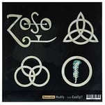 Inlaystickers pour guitares & basses - 4 Symbols Led Zeppelin IV “ZOSO” B-203Z4S-SET