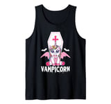 Vampicorn Halloween Unicorn Vampire Fangs Scary Unicorn Love Tank Top