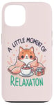 Coque pour iPhone 13 idee cadeau citation drôle relaxation design chat kawaii