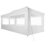 tectake® Tonnelle de Jardin 6 x 3 m autoportée en Aluminium Pliable Tente de réception 100% Imperméable, 4 Parois, Sardines & Sac de Transport Inclus, Tonnelle terrasse Exterieur