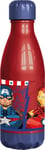 Marvel Gourde rouge enfant en plastique Avengers Iron Man Hulk Captain America 560 ml avec bouchon à vis