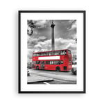 Affiche Poster 40x50cm Tableaux Image Trafalgar square taxi londres Wall Art