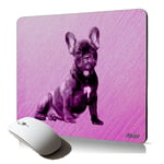 tapis de souris souple bouledogue francais canin pour les professionnel texture mignon dessin animal bulldog chiot rose