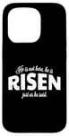 Coque pour iPhone 15 Pro He Is Not Here He Has Risen Bible Verse Femme Christian Girl