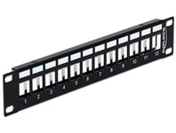 Delock Keystone Patch Panel - koblingspanel - 1U - 10"