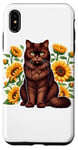 iPhone XS Max Sunflowers York Chocolate Cat Case