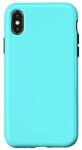 Coque pour iPhone X/XS Couleur bleu électrique simple