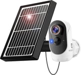 AOSU 2K Security Camera Outdoor Wireless, Battery Operated With Solar Panel 