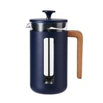 La Cafetiere Pisa Navy Cafetiere with Wooden Handle - 8 Cup