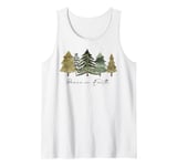 Winter Trees Nature Holiday Christmas Peace on Earth Tank Top