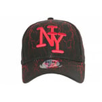 Casquette Enfant Rouge et Noire Eklyr Originale NY Baseball de 7 à 12 ans-Taill