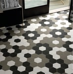 klinker forest twist grey hexagon