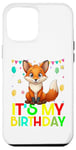 Coque pour iPhone 12 Pro Max It's my birthday a fox stamping party for girls