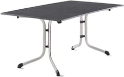 SIEGER Boulevard-Klapptisch mit vivodur-Platte 165x95 cm Table Pliante, Mélange de matériaux, Graphite/Ardoise Anthracite, 165x95x73 cm