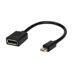 MCL Câble Mini DisplayPort Mâle / DisplayPort Femelle 4K 2K - 15 cm