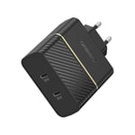 Otterbox Väggladdare 2x USB-C PD 50W, Black Shimmer