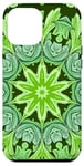 iPhone 12 Pro Max Ailanthus Leaves Pattern Design Cut Out Lime And Tea Case