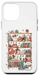 Coque pour iPhone 12 mini Bibliothèque de Noël mignonne pour les amateurs de lecture