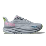 HOKA One Clifton 9 Women löparskor Ljusgrå / Ljus turkos US7/UK5,5/38 2/3 - Fri frakt